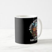 Womens Cats Side Quest Distracted Tabletop Funny S Koffiemok (Voorkant rechts)
