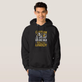 Womens Caution softball kleinma honkbalteam pla Hoodie (Voorkant volledig)