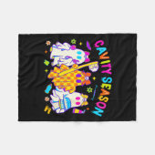 Womens Cavity Season Funny Halloween Ghost Cute So Fleece Deken (Voorkant (Horizontaal))