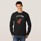 Womens Cello Mama Moederdag T-shirt (Voorkant volledig)