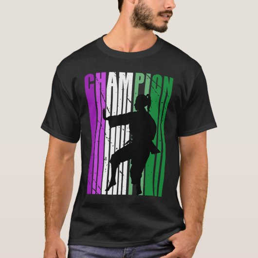 Womens Champion Karate Birthday Martial Paars Gre T-shirt (Voorkant)