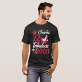 Womens Chapter 22 Fabulous Since 2000 22Nd Birthda T-shirt (Voorkant volledig)