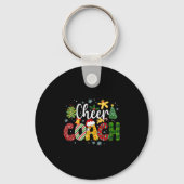 Womens Cheer Coach Christmas Buffalo Plaid Cheerle Sleutelhanger (Voorkant)