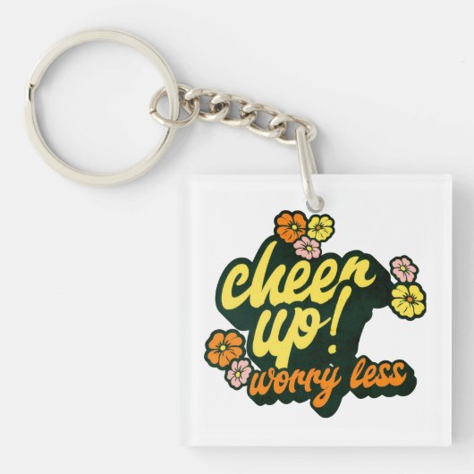 WOMEN'S CHEER UP WORRY LESS KEYCHAIN  (voorkant)