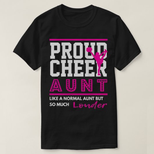 Womens Cheerleading Graphic Proud Cheer Aunt T-shirt (Design voorkant)