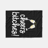 Womens Cheers Es Funny New Year's Eve V-neck  Fleece Deken (Voorkant (Horizontaal))