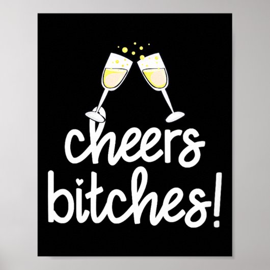 Womens Cheers Es Funny New Year's Eve V-neck  Poster (Voorkant)