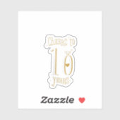 Womens Cheers To 10 Years 10Th Wedding Anniversa Sticker (Vel)
