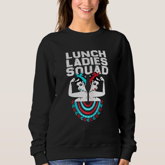Womens Chef Restaurant Team Lunch Dames Squad off Trui (Voorkant)