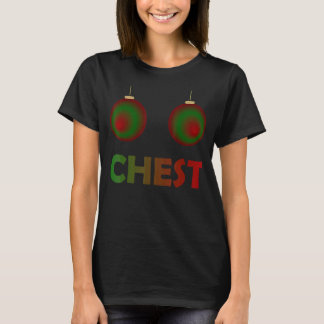 Womens Chest Nuts Chestnuts kerstsappende Cou T-shirt