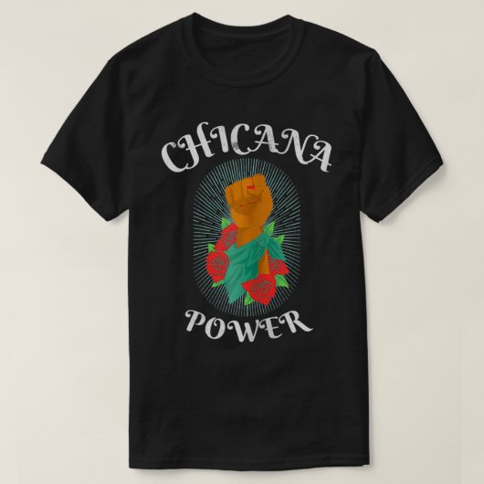 Womens Chicana Power  T-shirt (Design voorkant)