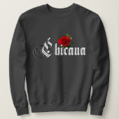 Womens Chicana Red Rose Trui (Design voorkant)