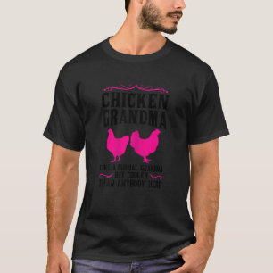 Womens Chicken Grandma als een gewone oma-kuiken T-shirt