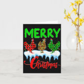 Womens Chicken Merry Christmas Pajamas Leopard Buf Kaart (Gele Bloem)