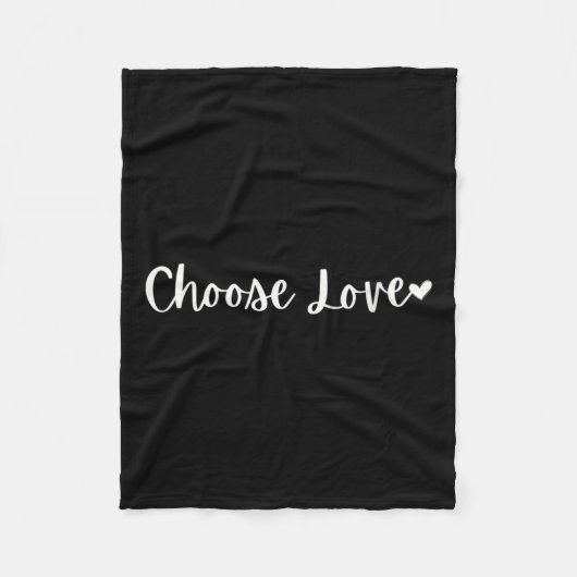 Womens Choose Love Motivational Mantra V-neck  Fleece Deken (Voorkant)