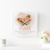 Women's Christian Bible Verse Butterfly: Faith Vierkante Klok (Huis)