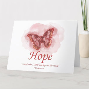 Women's Christian Butterfly Bible Verse: Hope Bedankkaart