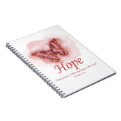 Women's Christian Butterfly Bible Verse: Hope Notitieboek (Rechterzijde)