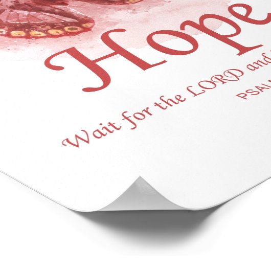 Women's Christian Butterfly Bible Verse: Hope Poster (Hoek)