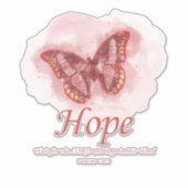 Women's Christian Butterfly Bible Verse: Hope Sticker (Voorkant)
