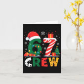 Womens Christmas 67 Crew Brainrot Funny Candy Cane Kaart (Gele Bloem)