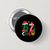Womens Christmas 67 Crew Brainrot Funny Candy Cane Ronde Button 5,7 Cm (Voorkant /achterkant)