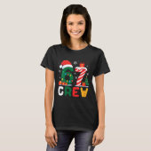 Womens Christmas 67 Crew Brainrot Funny Candy Cane T-shirt (Voorkant volledig)