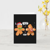 Womens Christmas Cookie Xmas Family Funny Gingerbr Kaart (Gele Bloem)
