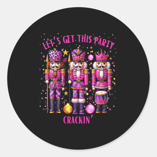 Womens Christmas Crushing It Nutcracker - Funny Re Ronde Sticker (Voorkant)