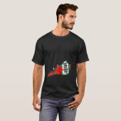 Womens Christmas Pregnancy Announcement Grandparen T-shirt (Voorkant volledig)