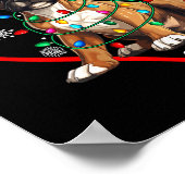 Womens Christmas Reindeer Santa Love Boxer Lovers  Poster (Hoek)