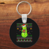 Womens Ckleball Snowman Ugly Christmas Sweater Srt Sleutelhanger (Voorkant)