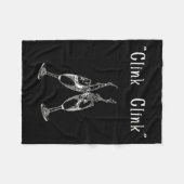 Womens Clink Clink V-neck Fleece Deken (Voorkant (Horizontaal))