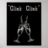 Womens Clink Clink V-neck  Poster (Voorkant)