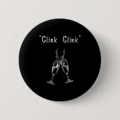Womens Clink Clink V-neck  Ronde Button 5,7 Cm (Voorkant)