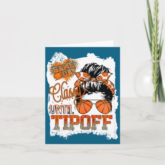 Womens Cly Until Tip-off Funny Quote Basketball Me Kaart (Voorkant)