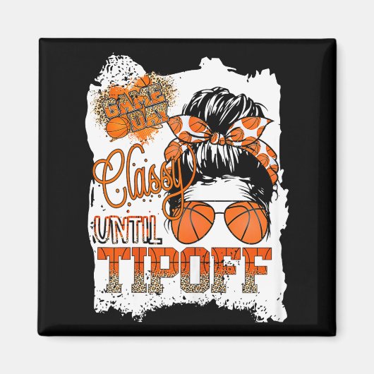 Womens Cly Until Tip-off Funny Quote Basketball Me Magneet (Voorkant)