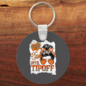 Womens Cly Until Tip-off Funny Quote Basketball Me Sleutelhanger (Voorkant)