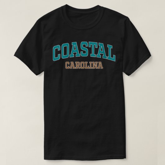 Womens Coastal Carolina Blauwgroen en Bronze Arch  T-shirt (Design voorkant)