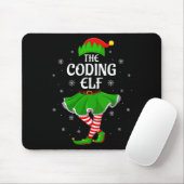 Womens Coding Elf Christmas Family Girls Women Elf Muismat (Met muis)