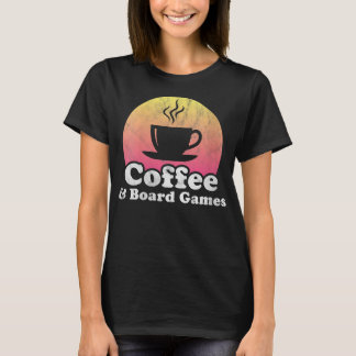 Womens Coffee and Board Games V-Neck T-shirt