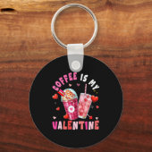Women's Coffee Is My Valentine Hearts Matching Dri Sleutelhanger (Voorkant)