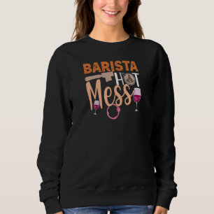 Womens Coffee Wine Quote Barista Cool Coffee Wine Trui