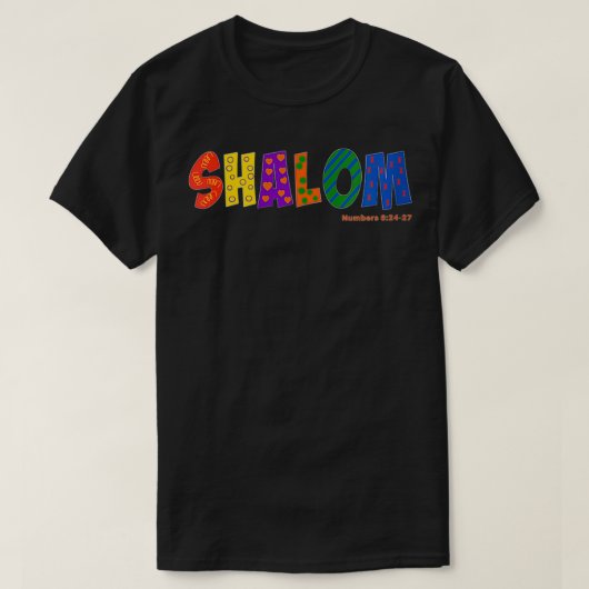 Womens Colorful Shalom VNeck T-shirt (Design voorkant)
