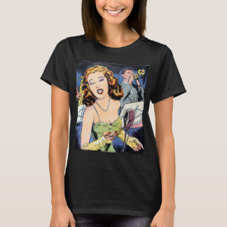 Women's Comic Hollywood Glamor in 1950 T-shirt