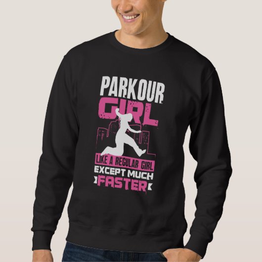 Womens Cool Parkour Girl Parkour Girl Trui (Voorkant)