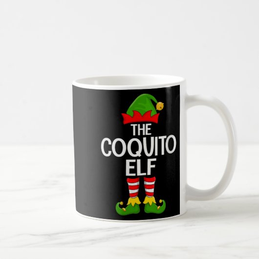 Womens Coquito Elf Xmas Matching Family Elf Squad Koffiemok (Rechts)