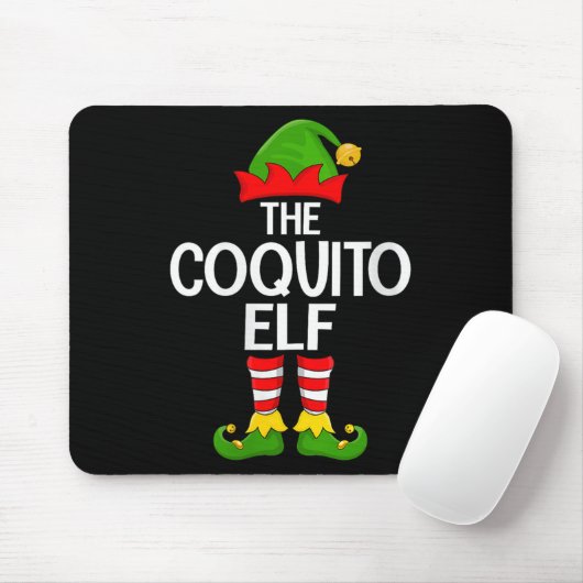Womens Coquito Elf Xmas Matching Family Elf Squad Muismat (Met muis)