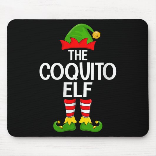 Womens Coquito Elf Xmas Matching Family Elf Squad Muismat (Voorkant)