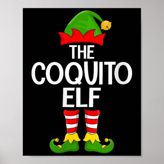 Womens Coquito Elf Xmas Matching Family Elf Squad  Poster (Voorkant)